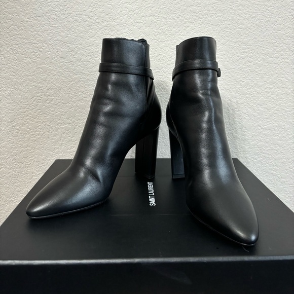 Saint Laurent Leather High Heel Boots - Picture 1 of 7